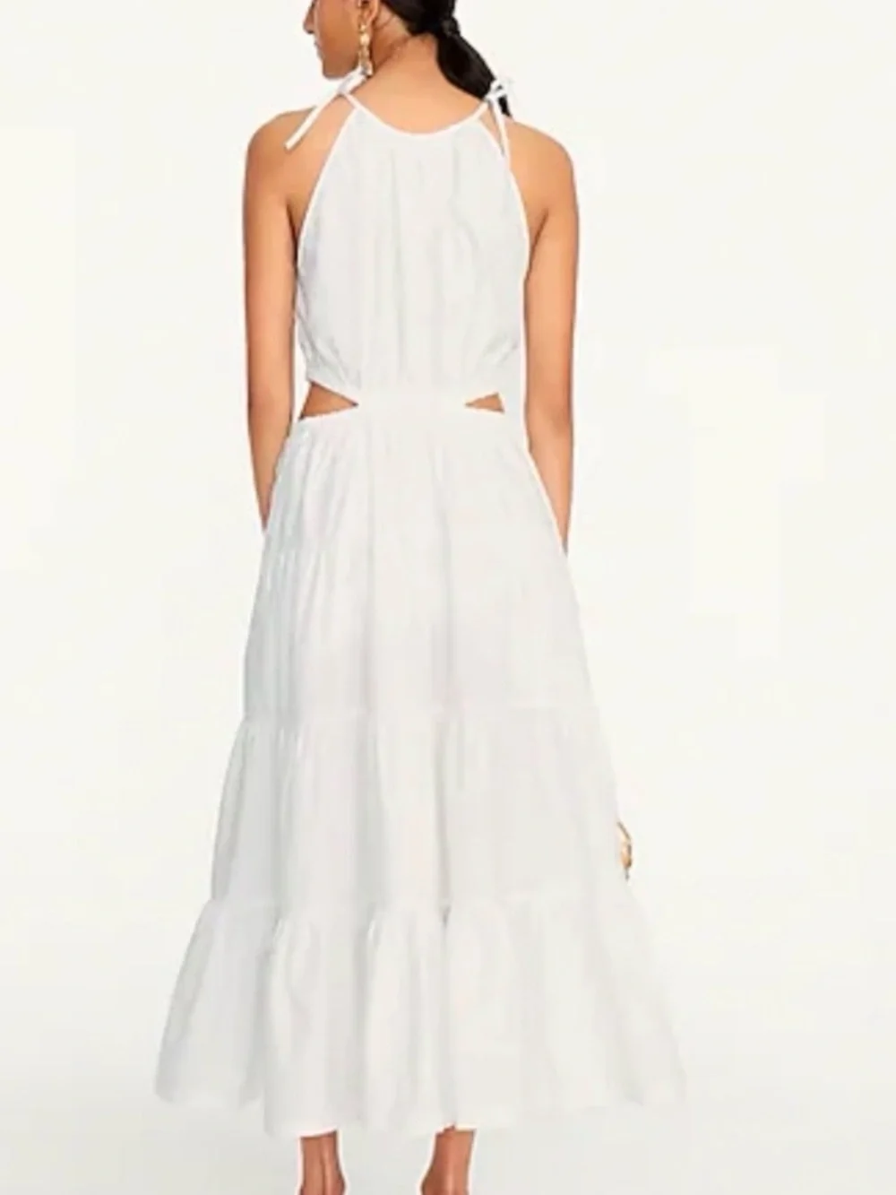 J. Crew Harbour Side Cutout Dress in White Size Medium
